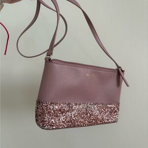 Kate Spade Mauve and Glitter Crossbody Bag